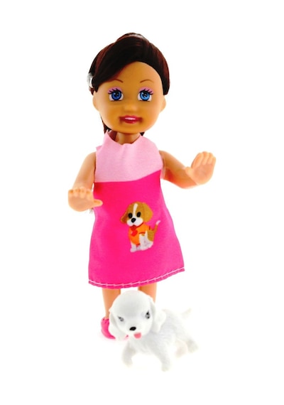 Cute Girl Köpek Figürlü Kumral Mini    Bebek