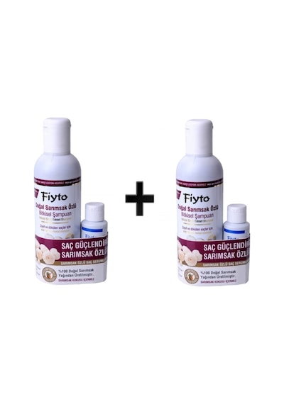 Fiyto Doğal Sarımsak Özlü Bitkisel Şampuan 2 x 500 ML + Saç Serumu 2 x 75 ML