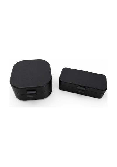 Kulak Çubuğu Ve Pamuk Seyahat Kabı 3d Baskı Taşınabilir Hijyenik Organizer Siyah