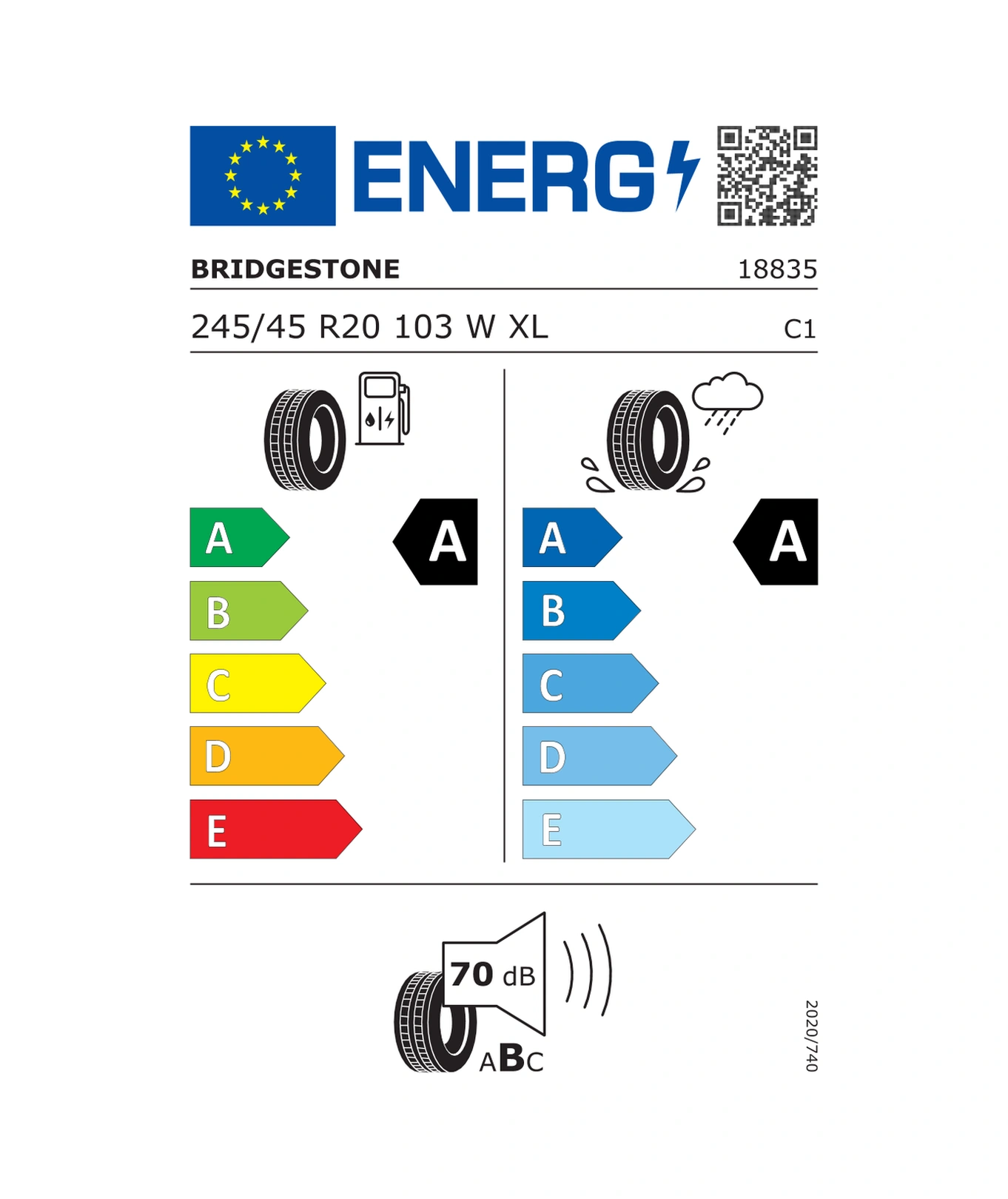 Bridgestone 245/45R20 103W XL Alenza 001 Rft Yaz Lastiği 2025
