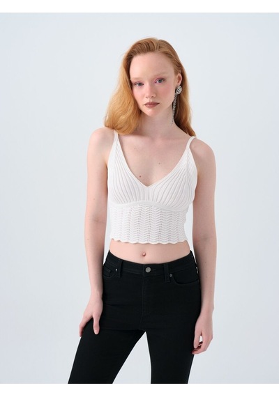 LOFT Slim Fit Kadın Bluz K.kol Lf2040228 Q1.v1 Beyaz