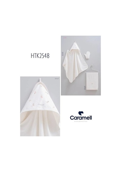 %100 Organik Pamuklu Banyo Seti Muslin Havlu, Kapüşonlu Havlu ,1 Adet Kese 2566 2548 Bej 90 X 82