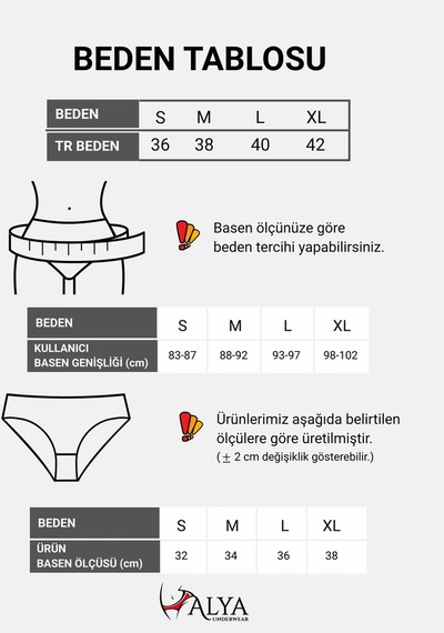 Alya Underwear Kadın Külot Pamuklu String - 5 Adet Siyah Tanga S, M, L, Xl Multicolor-p24