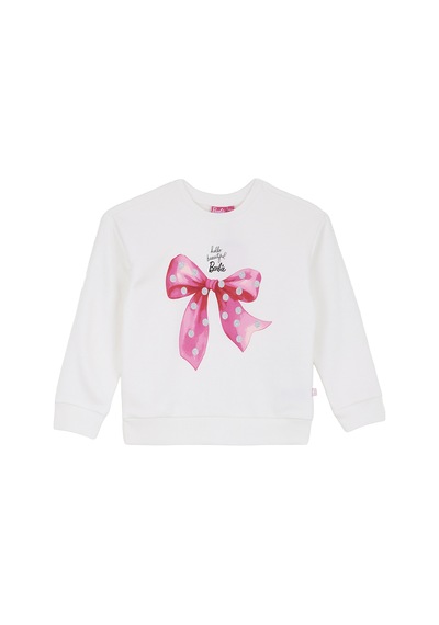 Barbie Beyaz Kız Çocuk Baskılı Sweatshirt Brb6wg-swt6645 Ekru