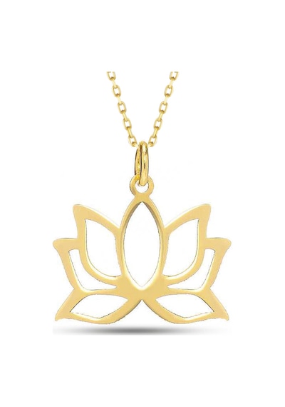 Moom Mücevherat Kadın 14 Ayar Altın Lotus Çiçeği Kolye