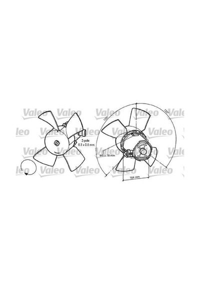 Valeo 696035 Fan Motoru Astra F Corsa A B 1.4 1.5 1341244