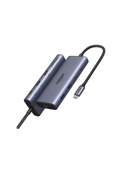 Hub Ugreen 10-en-1 Usb-c 2hdmı 4k60hz 2usb-c3.2 Usb-a3.2 Usb-a3.0 Rj45 Sd Tf Pd100w