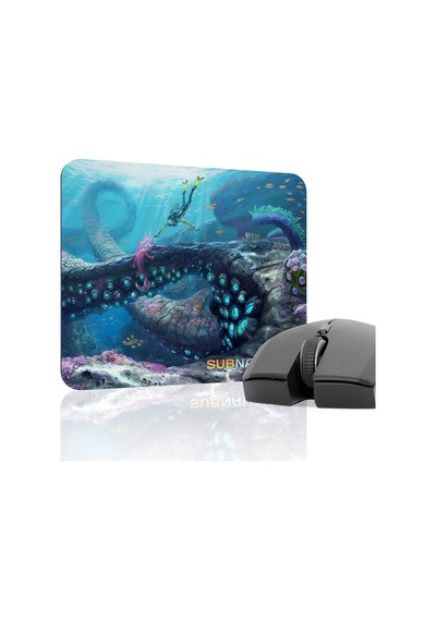 Subnautica Kaymaz Dikişli Kauçuk Oyuncu Mousepad V2 - 22x18 Gaming Mouse Pad Fare Altlığı