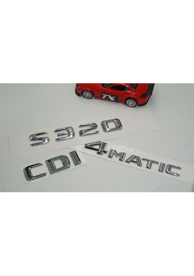 S320 CDI 4Matic Bagaj Krom Metal 3M 3D Yazı Logo