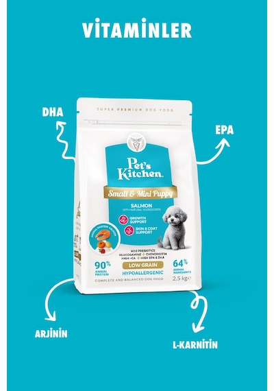 Pet's Kitchen Yavru Köpek Maması Somonlu 2,5 Kg