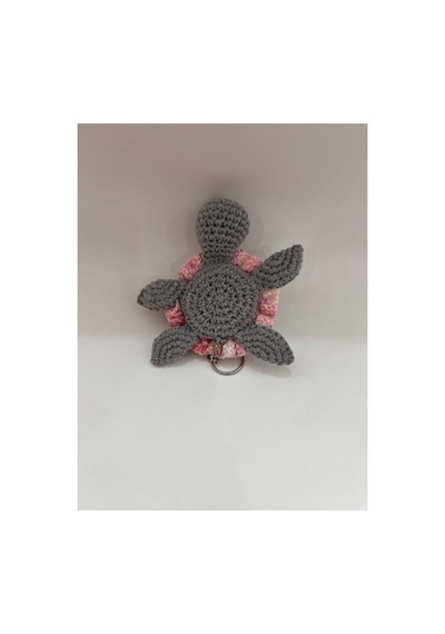 Amigurumi Örgü Kaplumbağa Anahtarlık - - El Yapımı Tasarım Pembe Pembe