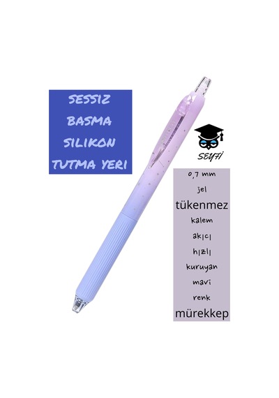 0,7 Mm Jel Tükenmez Kalem Akıcı Hızlı Kuruyan Mavi Renk Mürekkep Writech Amerikan Marka Sessiz Kalem Yeşil