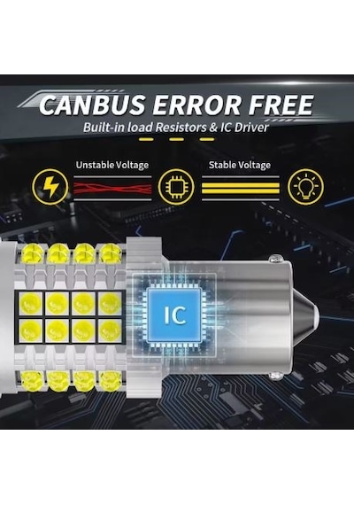 93 Tek Duy Fanlı 36 Led Geri Vites Ampulü Beyaz