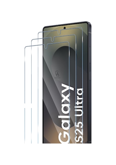 Samsung Galaxy S25 Ultra Uyumlu Ekran Koruyucu Şeffaf Temperli Kırılmaz Cam Ekran Koruyucu 3 Adet