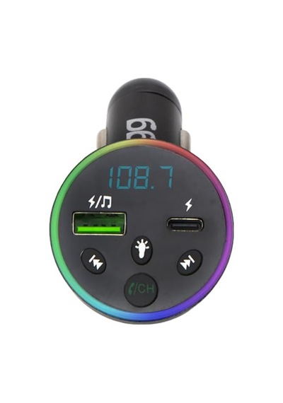 Fm Verici & Araç Şarj Cihazı Bluetooth 5.0 Fm Transmitter, Çift Usb + Type-c Pd Hızlı Şarj, Müzik Aktarımı,