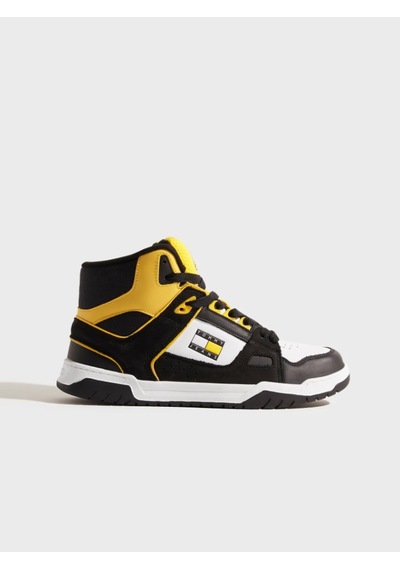 Tommy Hilfiger Tommy Jeans Mid Cut Droid High Top Trainers Warm Yellow Em0em01108-zfm Erkek Spor Ayakkabı Siyah