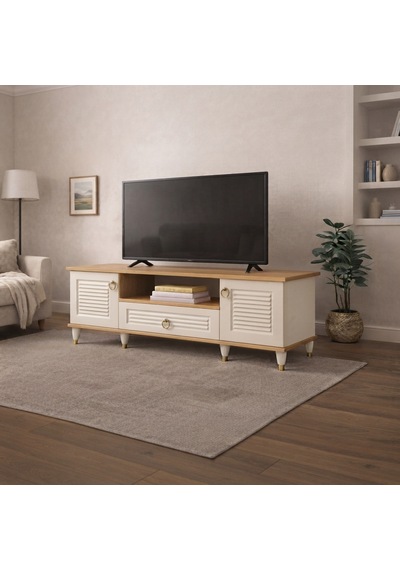 Bej Tv Ünitesi Tv Sehpası Ünite 140 Cm