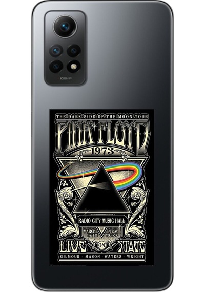 Xiaomi Redmi Note 12 Pro Uyumlu Şeffaf Kılıf Pink Floyd Tasarımlı