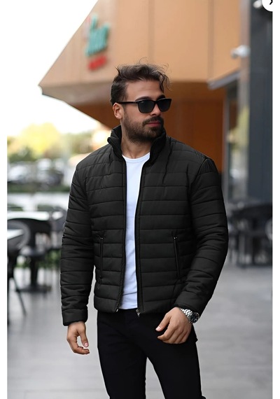 Zuqa Store Siyah Şişme Mont Siyahdf Siyahdf