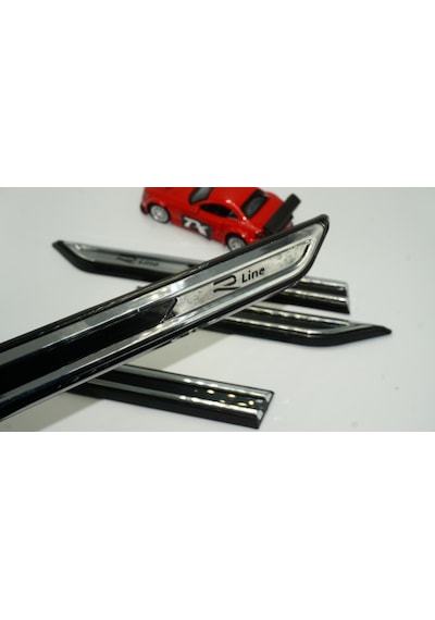 Volkswagen Vw Passat R Line 3m 3d Yan Çamurluk Krom Bıçak Logo Arma -