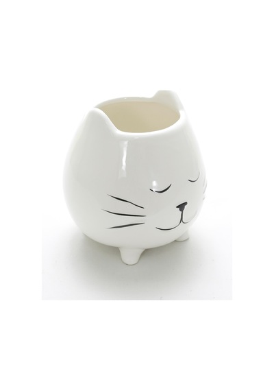 T.concept Kedi Figürlü Ayaklı Porselen Saksı