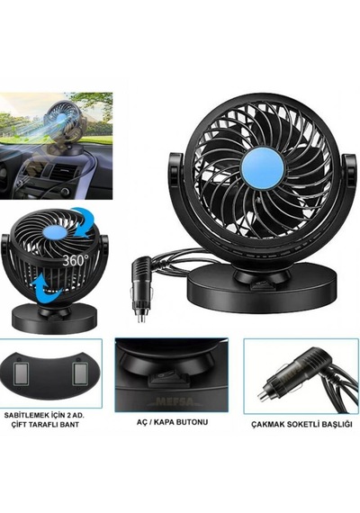 Vantilatör 12v Torpidoya Yapıştırmalı 4inch T305p
