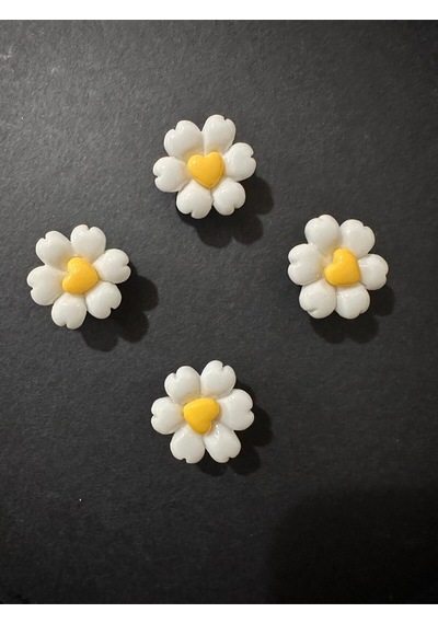 Terlik Süsü 3d Lüks Papatya Plastik - 2 Adet