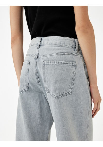 Koton Normal Bel Düğmeli Cepli Pamuklu Geniş Paça Jean Pantolon - Bianca Wide Leg Jeans Gri 6wal40030md Gri Koton Normal Bel Düğmeli Cepli Pamuklu Geniş Paça Jean Pantolon - Bianca Wide Leg Jeans Gri 6wal40030md Gri