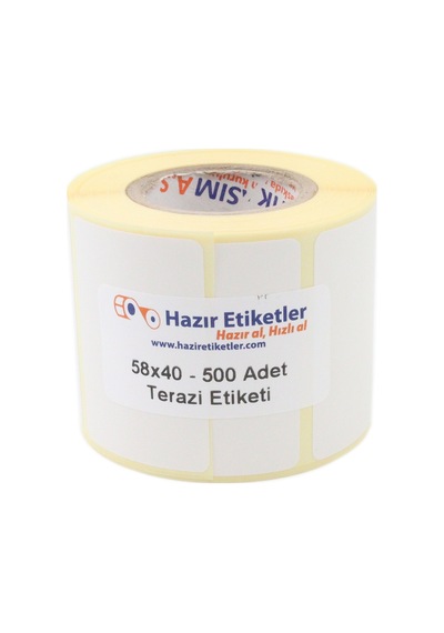 Terazi Etiketi Eko Termal Rulo Etiket 58mm X 40mm 500 Adet