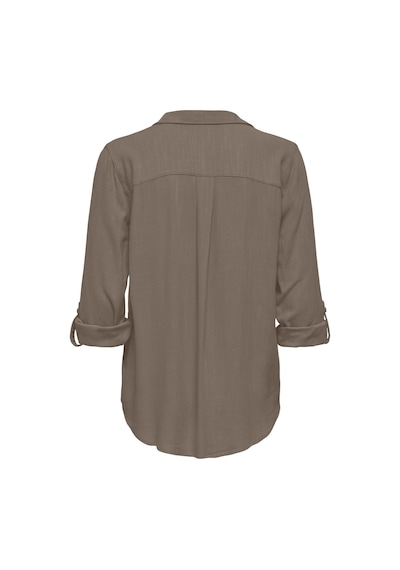 Only Onlyasmin Keten Karışımlı Regular Fit Klasik Yaka Gömlek Bayan Gömlek 15349102 Vizon VİZON