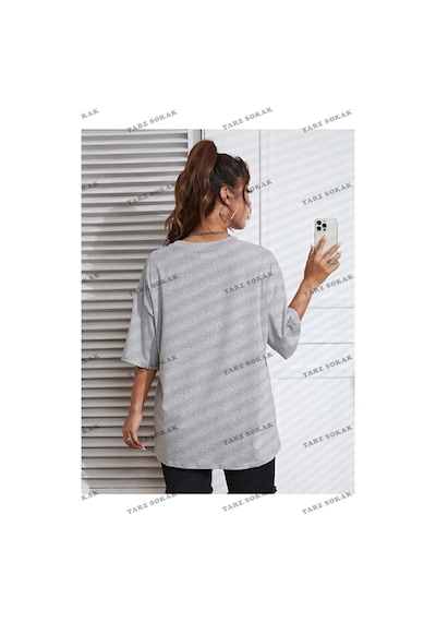 Startmore Unisex Kadın/erkek Berlin Renkli Özel Baskılı Oversize Penye Beyaz
