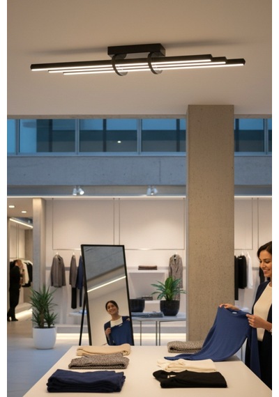 Cosmo Bronz Led Tavan Avize Kumandalı Dim Edilebilir Aşağı Işık Beyaz Işık