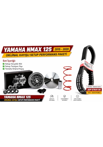 Setup Motorcycle Yamaha Nmax 125 2015-2020  Kayışlı Performans Varyatör Seti