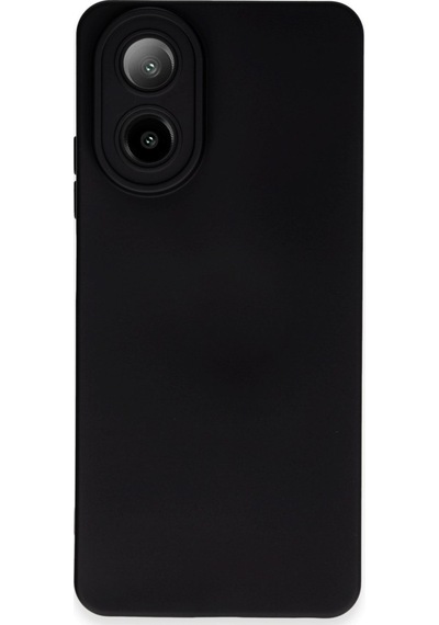 Oppo A38 Uyumlu Kılıf Nano İçi Kadife Silikon - Siyah