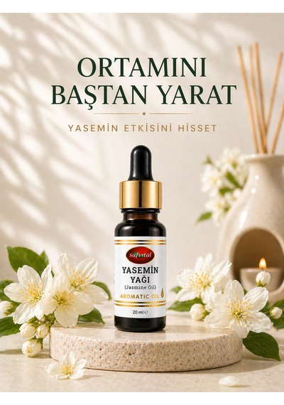 Yasemin Yağı 20 Ml Aromatik Yağ Ortam Kokulandırma Rahatlatıcı Koku Deneyimi Saf Esans Etkisi