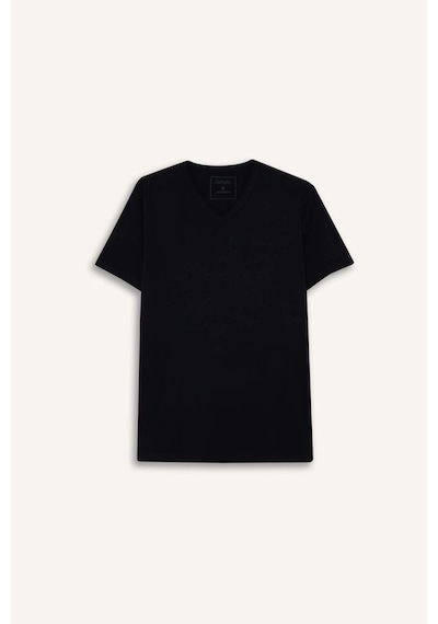 Defacto Slim Fit Dar Kesim V Yaka Üst L4884az26spbk27 Siyah-bk27