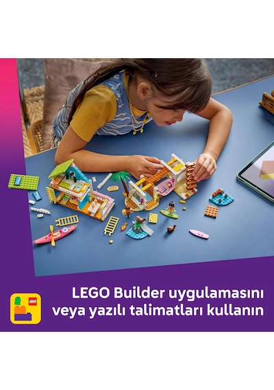 LEGO® Friends Fok Balıklı Yazlık Ev 42699 - 9 Yaş ve Üzeri Çocuklar için Minifigür İçeren Yaratıcı Oyuncak Yapım Seti (400 Parça)