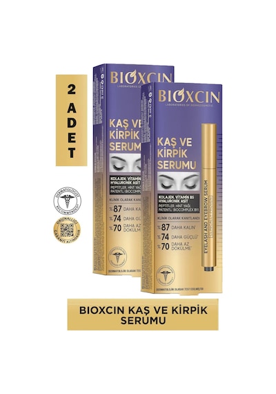 Bioxcin Kolajen Ve Hyaluronik Asit İçerikli Kaş Ve Kirpik Serumu 2 x 3 ML