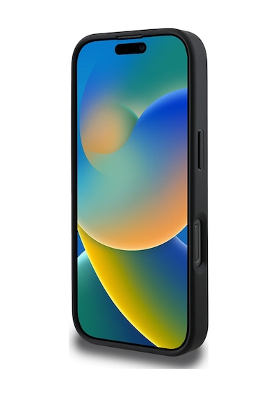 Apple Uyumlu iPhone 16 Pro Max Kılıf Guess Lisanslı Magsafe Özellikli 4g Desenli Çizgili Kartlıklı Siyah