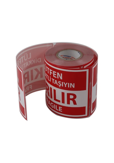 Büyük Boy Dikkat Kırılır Etiketi Fragile Label 100mm X 150mm 250 Adet