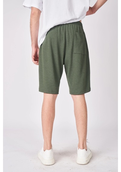 Defys Erkek Dokulu Oversize Bermuda Haki - 632427934 Haki