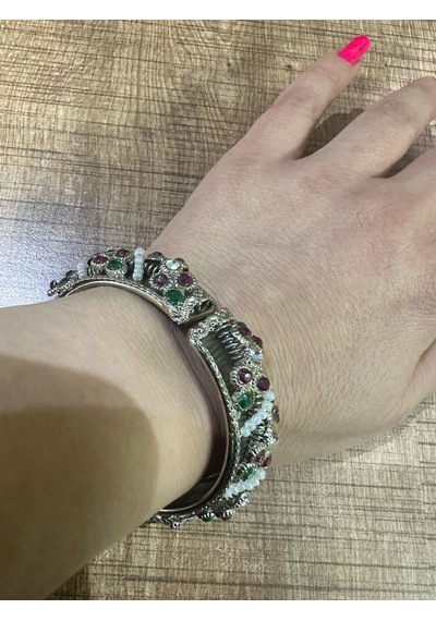 Etnik Otantik Boncuklu Kelepçe Kadın Bileklik Çok Renkli