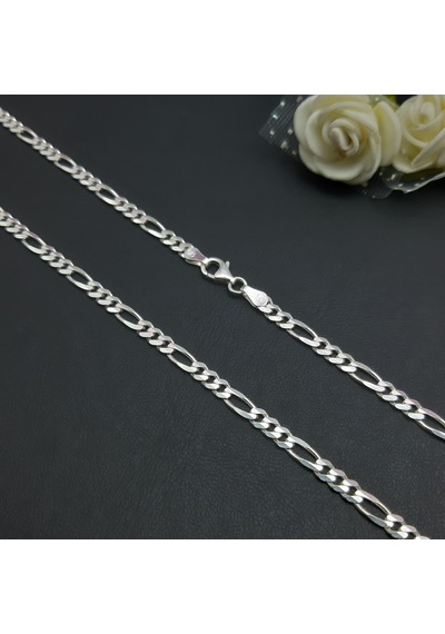 925 Ayar Gümüş Figaro Model Kolye 3.8 Mm Gümüş