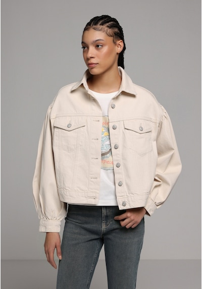 Colin's Colins Oversize Fit Düğmeli Astarsız Kadın Ecru Denim Ceket Cl1079821 Q1.v1 Dn44909 Denim