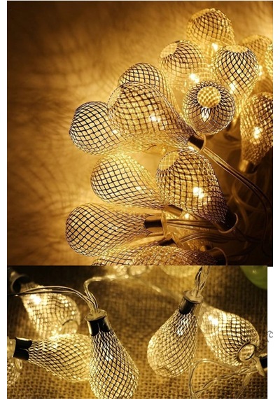 Gold Sarı Günışığı Led Fişli Dekoratif Çok Modludur Metal Beyaz