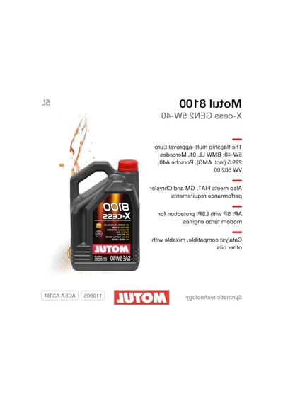 5 Lt 8100 X-cess Gen2 5w-40 Motor Yağı, Yüksek Koruma Sağlar