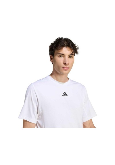 Adidas D4t Essentials Erkek Beyaz Yuvarlak Yaka Tişört Beyaz