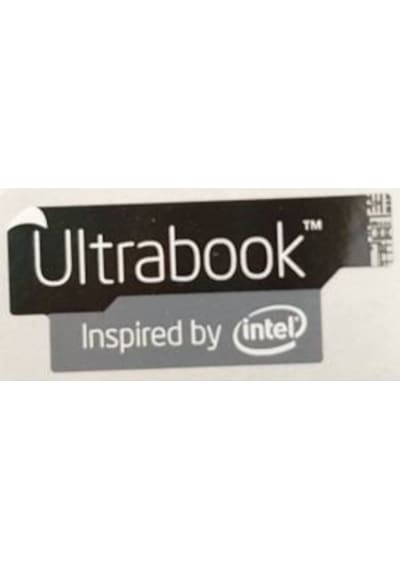 OEM Ultrabook Inspired by intel Siyah Sticker Etiket D120