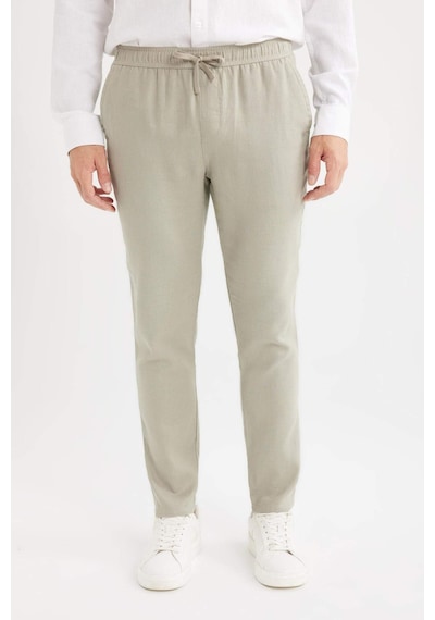 DeFacto Yazlık Jogger Keten Düz Paça Pantolon D7542AX25SPKH418