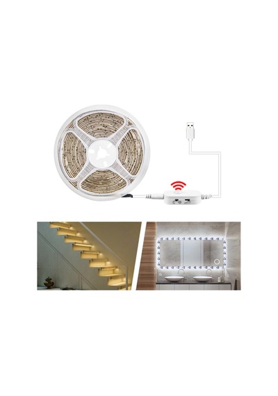 395nm UV 5V Şerit LED 5050 60/1 mt Yapışkanlı Kesilebilir